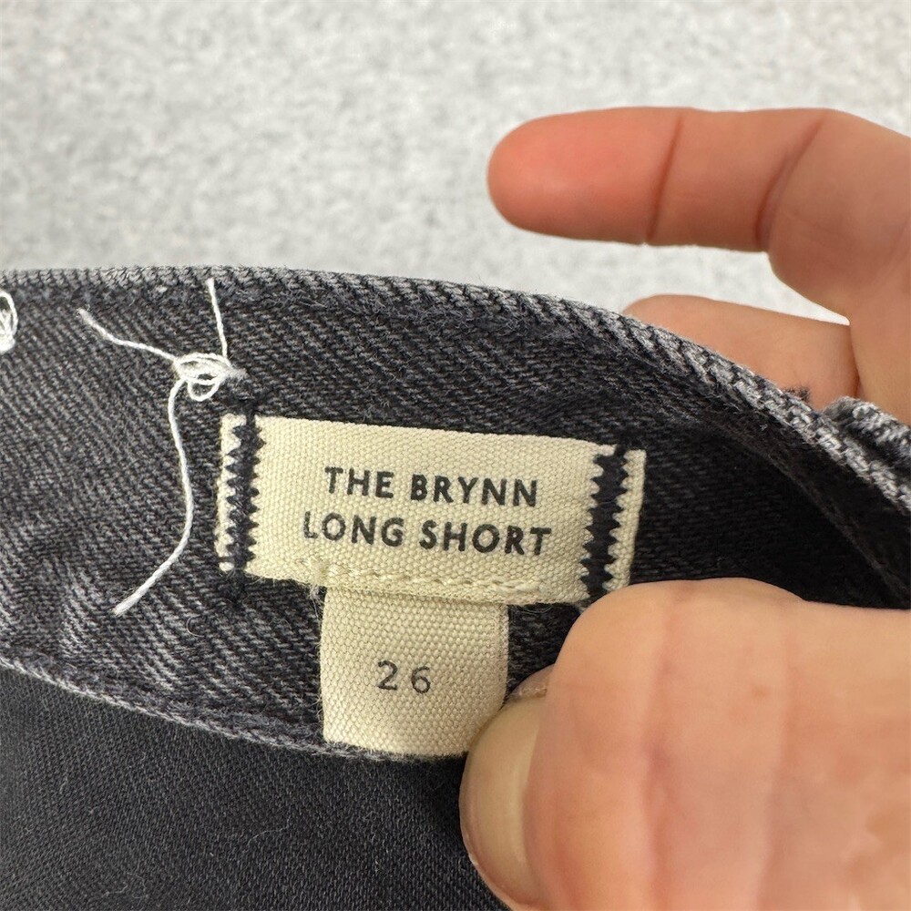 Madewell “The Brynn Long Short” Denim Womens Size 26 Black High Rise Raw Hem - Picture 10 of 16